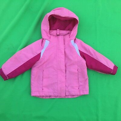 CIRCO baby girl's red 4in1 hooded coat jacket size--2T