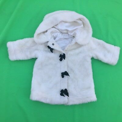 THE CHILDEREN'S PLACE  baby girl's white hooded coat jacket size--18M