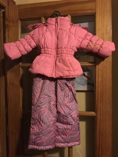 London Fog Kids Pink FurTrimmed Hooded Coat Girls size 18 month