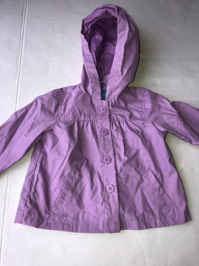 The Children Place Toddler Girl Hooded Purple Jacket Sz 24 M NWT