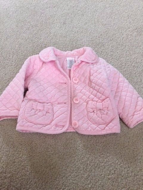 Baby Girls Gymboree Pink Quilted Jacket Size 6 - 12 Months