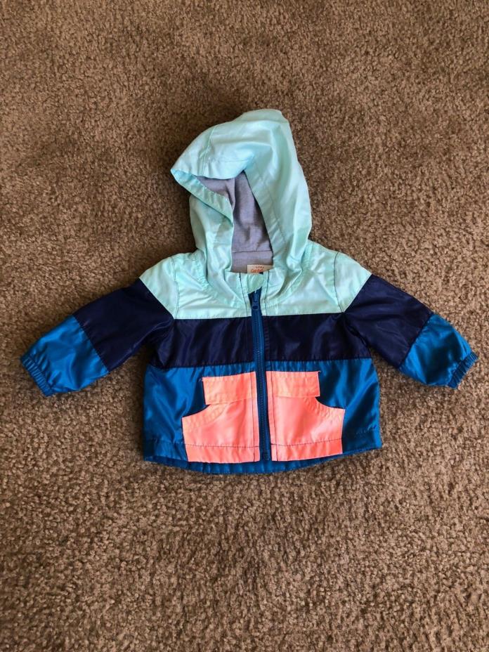CAT AND JACK Baby Windbreaker Blue Jacket Size 0-3 Months
