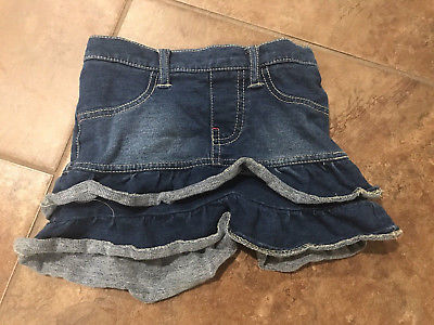 Baby girls Childrens place ruffle bottom denim skirt 3T