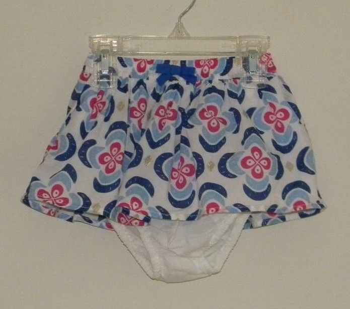 Gymboree Infant Girl Sz 6-12mon NWOT White Blue Pink Floral Skirt & Bloomers I