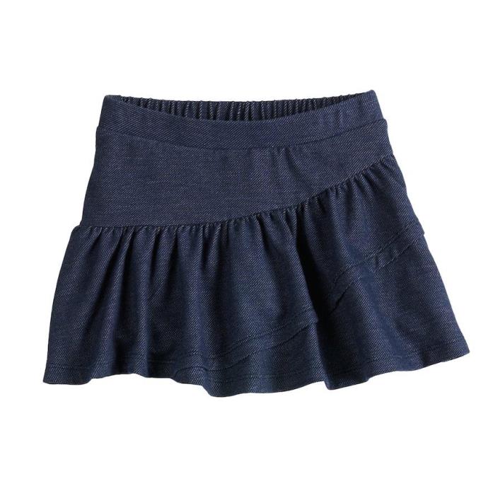 New JUMPING BEANS Faux Denim Tiered Skirt Toddler Girl Size 4T NWT