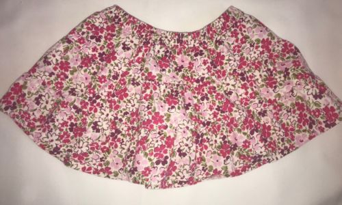 Baby Gap Girls Pink Flower Skirt 6-12 Months EUC