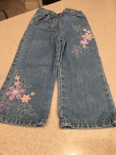 Cute Koala Kids baby girl sz 24m floral jeans