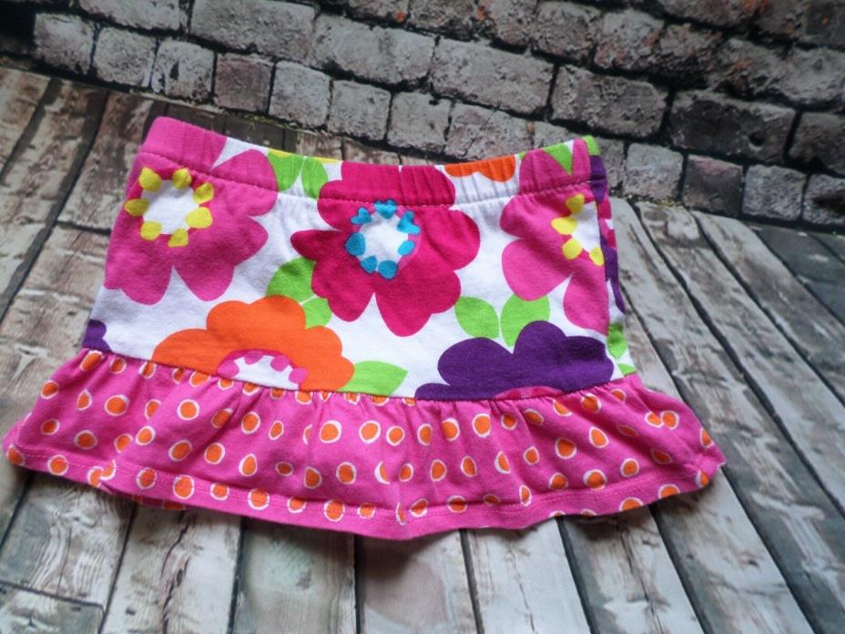 1989 Place Little Girls Multi Colored Skort Size 9-12 Months Elastic Waist