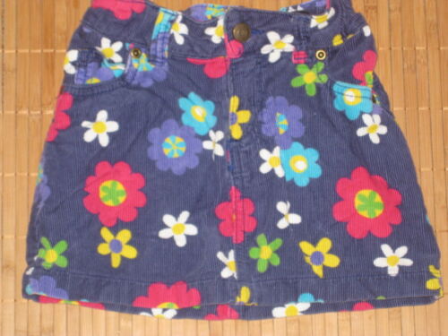 Girls Carters Blue Corduroy Skirt Flowers Floral Size 4T Adjustable Waist