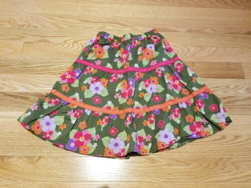 GYMBOREE Toddler Girl Floral Peasant Skirt 3T Green Pink Orange Purple EUC