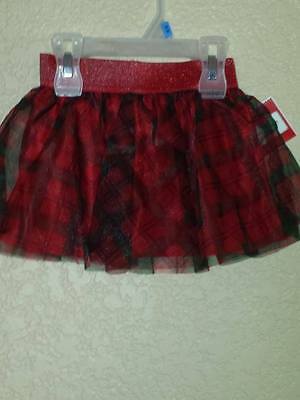 Tulle Plaid Tutu      Size 24 months   Red/ Green   NWT