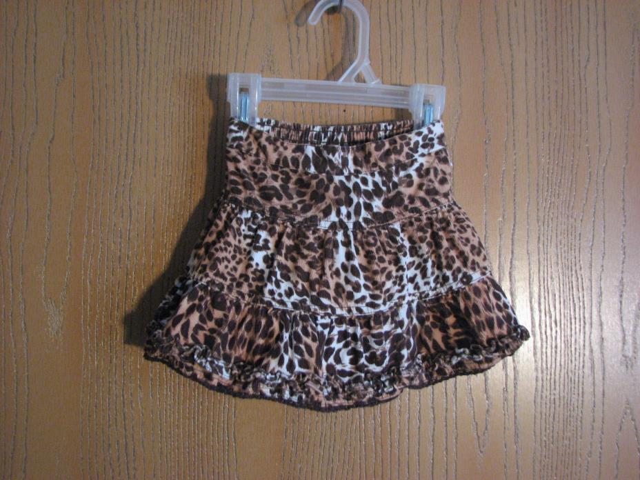 Childrens Place Girls Skirt Leopard Print Skirt W/Bottom Underneath 18 mos