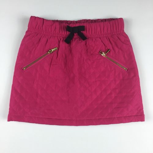 Genuine Kids from Oshkosh Girls Size 5T Pink Diamond Puffer Skirt Gold Zipper