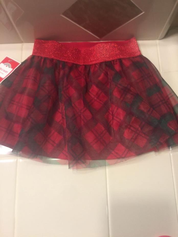 Holiday Time Baby Girls Skirt, 18 months  red,green plaid sparkly