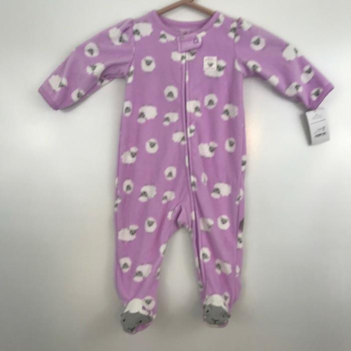 Just One You by Carters Baby 6 Months Lavender Little Lamb One Piece Sleeper