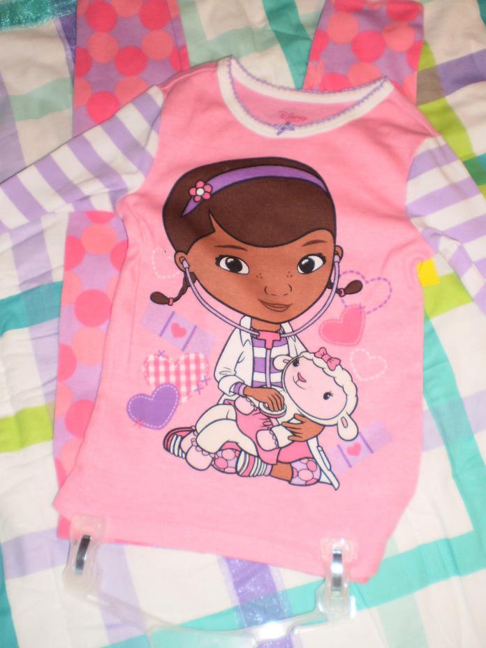 Disney Store Doc Mcstuffins Girl 2 PC Long Sleeve Pajama Set Cotton Mc stuffins