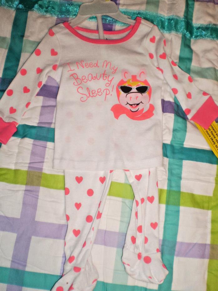 Disney  Miss Piggy Pajamas Top & Pants Baby  Size 6-12 mo  NEW