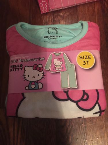 HELLO KITTY  2 Piece Soft FLANNEL  Pajamas Sleepwear GIRLS  Size 3T NEW
