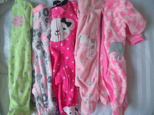 Adorable Baby Girl Newborn Sleepers Sleep & Play  Fleece Sleepwear Clothes Lot