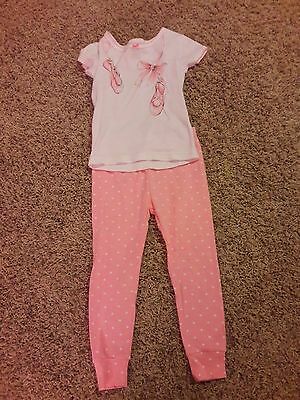 toddler girl 2T ballerina shoe short sleeve two piece Carter's pajamas