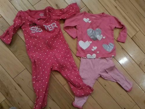 Girls 6 Month 6M Pajama Lot Carters Cotton