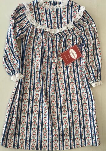 Lanz Of Salsburg Girls Gown 4T Royal Blue Hearts Eyelet Trim New With Tags