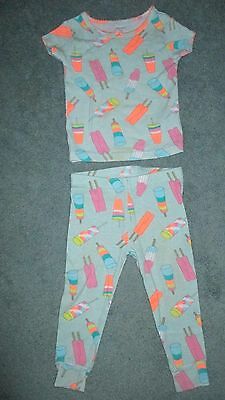 Carter's Baby Girl Summer 12 Month Pajama Set Icepops