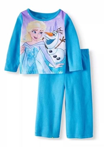 Disney Frozen Elsa Olaf 2-PC Sleepwear Flannel Pajamas Set Size 18 Months NWT