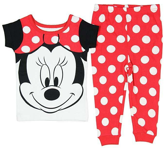 Cute 2 pc Disney BABY Minnie Mouse Pajama Set size 24M POLKA DOTS MICKEY MOUSE