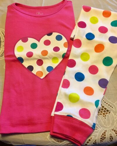 Bright Colored 2-pc Pink & Pocadots Little Girls PJ's..size 3