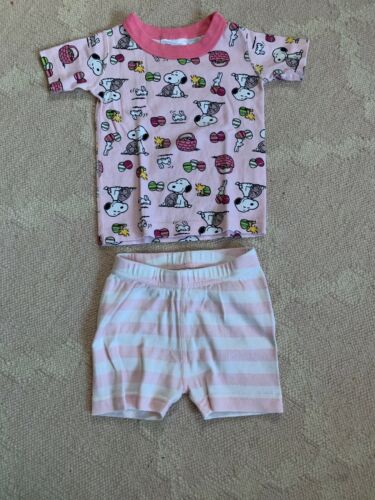 Hanna Andersson Girls Pajamas In Size 80 (18-24 Mos). Peanuts And Easter Theme