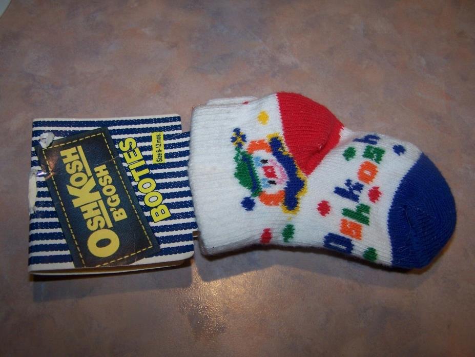 Oshkosh B'gosh Baby Booties Socks NWT 6-12 Month Clown