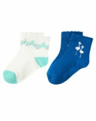 GYMBOREE SEASIDE STROLL FLAMINGO 2-PAIR OF GIRLS SOCKS 12 24 NWT