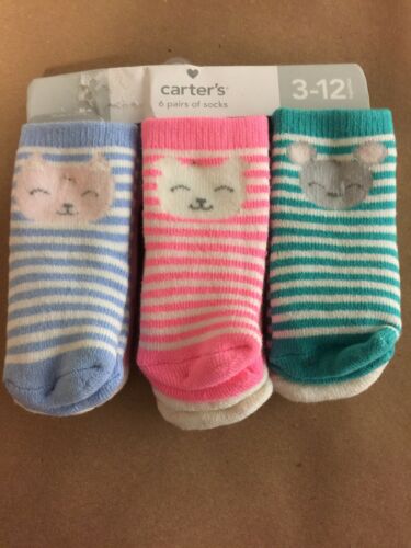 Carters Socks Size 3-12 Months Kitty