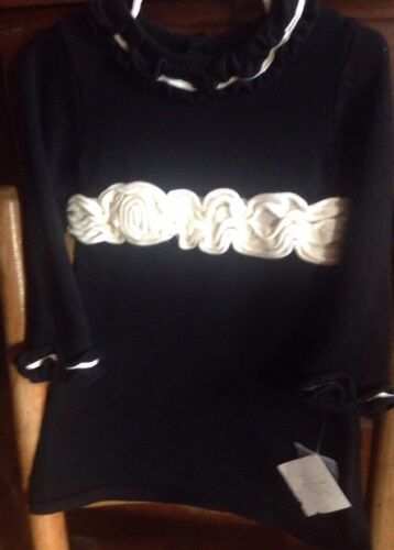New W/Tag Heirloom By Polly Flinders 24M Black/Wht Sweater Dress Smoke Free Home