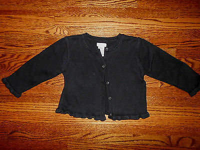 Girl's Gymboree Black Cardigan Sweater Size 2-3