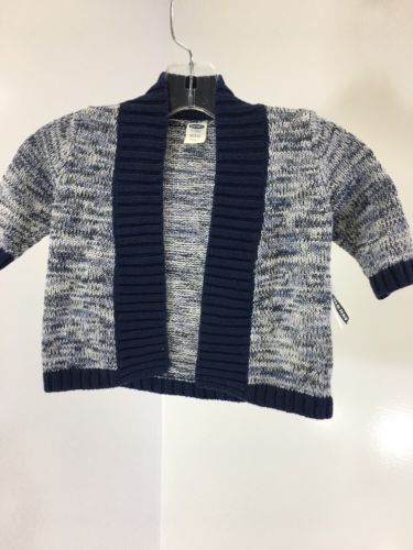 OLD NAVY INFANT GIRL OPEN CARDIGAN SWEATER NAVY MARL SIZE 0-3M NWT