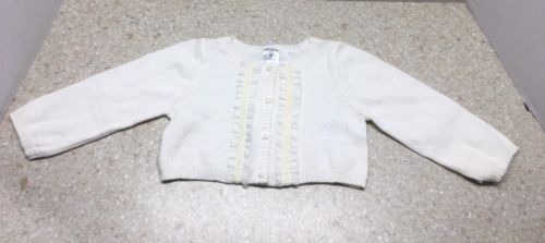 Carter's Baby Girls' Cardigan White 9 Months Sweater