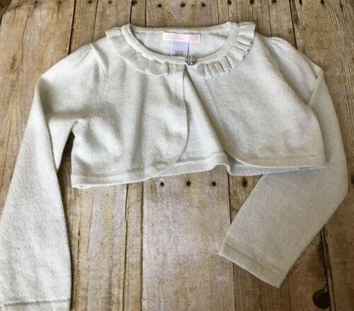Janie And Jack Girls Silver Color Cardigan. Size 2t