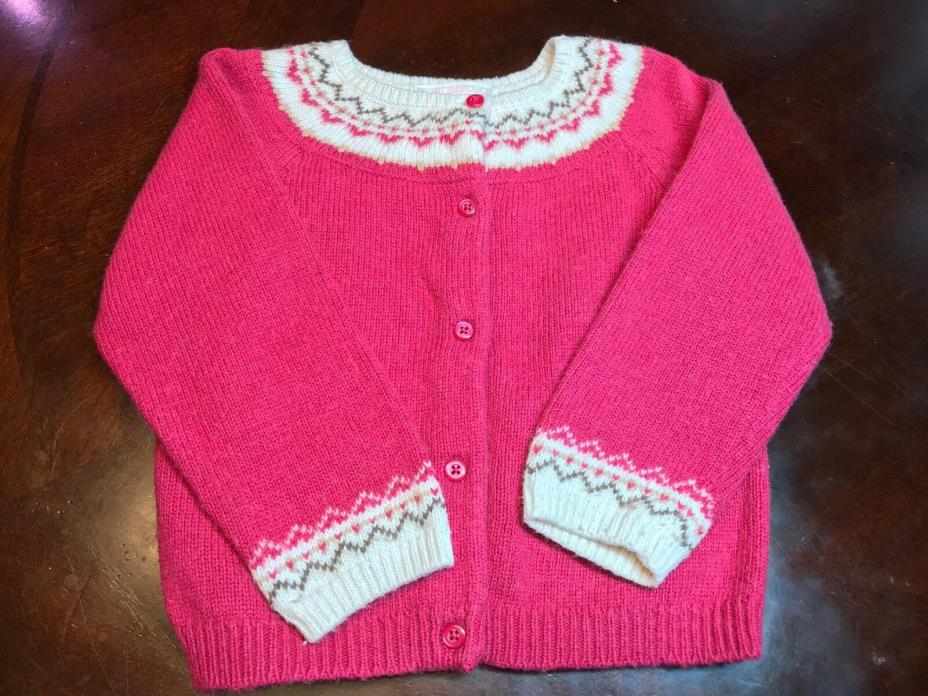 Janie and Jack Girl's sweater size 2T Cotton/Wool Blend