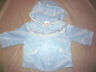 Gymboree Girls Sweater Jacket Zipper Blue Lace Flowers Super Soft 3-6 mon hood