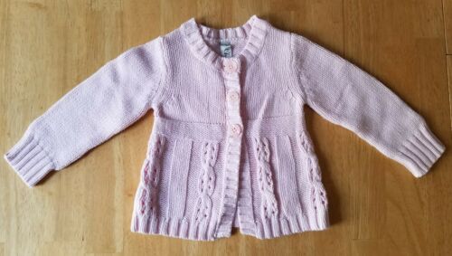 Baby Girls Clothes, Light Pink Cardigan Sweater, Size 12 Months, Cherokee brand