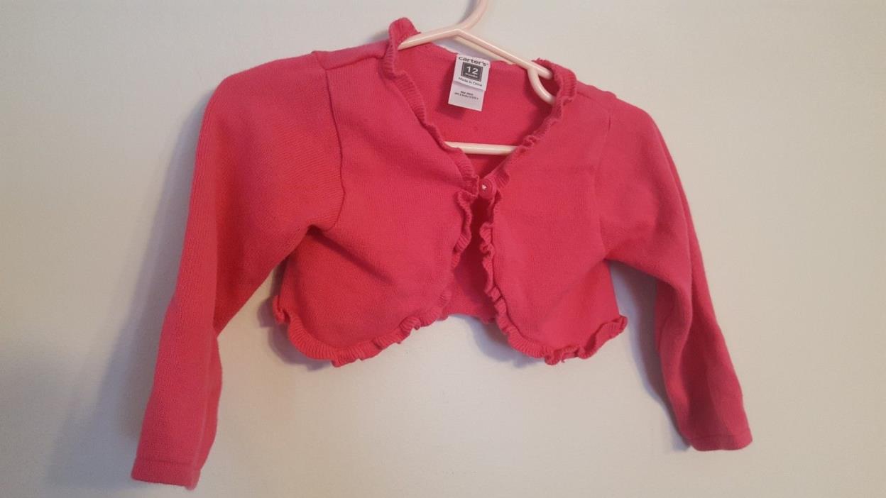 Carter's Size 12 Infant Cropped Style Sweater Cardigan