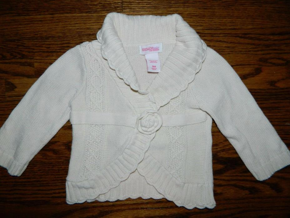 Girl's Cream Cardigan Sweater Size 9 Months