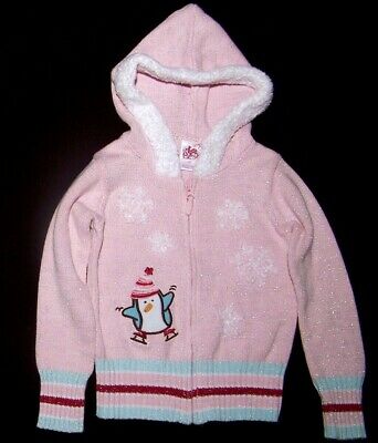SWEATER GIRLS HOODIE HOODED HAT  * NEW TAG * SNOWFLAKE PENGUIN 18 MONTH
