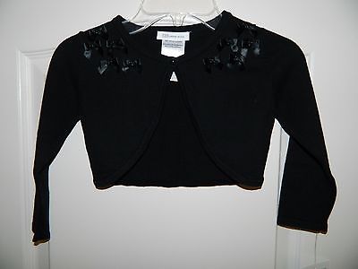 Girl's Black Bonnie Jean Cardigan Sweater w/Bows Size 4T-NWT