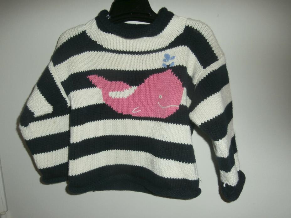 GIRLS WHALE THEMED SWEATER SIZE 2T BY CHATHUM T CO. SIZE 2T ADORABLE FALL WINTER