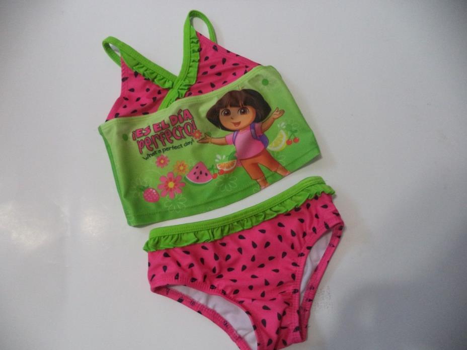 Two Piece Dora The Explorer What A Perfect Day Swimwear Size 24 M