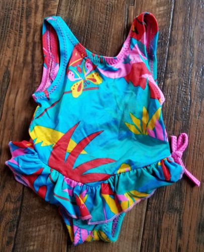 Vintage RARE Cole Of California Swimsuit Baby Girl 6 Months Made in USA