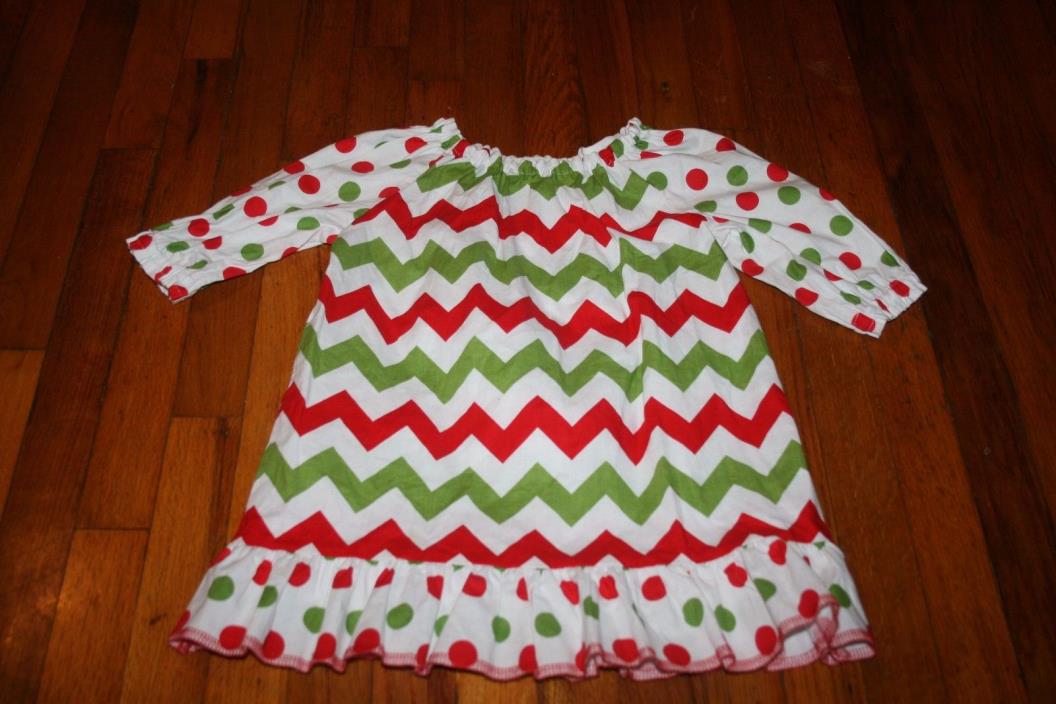 Girls size 4 chevron print handmade cute